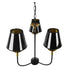 GloboStar® LIMI 01091 Vintage Industrial Κρεμαστό Φωτιστικό Οροφής Τρίφωτο Μαύρο Μεταλλικό Πολυέλαιος με Καπέλο Φ56 x Y54cm - ledmania.gr