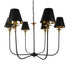 GloboStar® LIMI 01092 Vintage Industrial Κρεμαστό Φωτιστικό Οροφής Πολύφωτο Μαύρο Μεταλλικό Πολυέλαιος με Καπέλο Φ100 x Y65cm - ledmania.gr