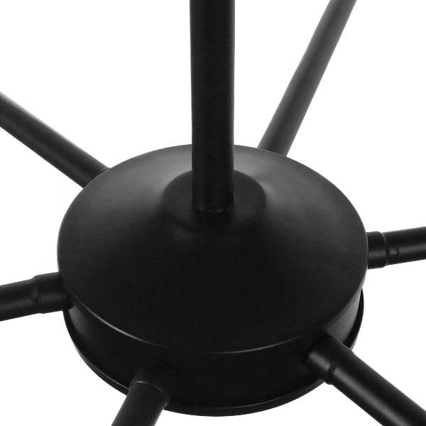 GloboStar® LIMI 01092 Vintage Industrial Κρεμαστό Φωτιστικό Οροφής Πολύφωτο Μαύρο Μεταλλικό Πολυέλαιος με Καπέλο Φ100 x Y65cm - ledmania.gr