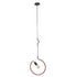 GloboStar® LIBBY 01095-1 Μοντέρνο Κρεμαστό Παιδικό Φωτιστικό Οροφής Μονόφωτο Κόκκινο Μεταλλικό Φ28 x Υ100cm - ledmania.gr