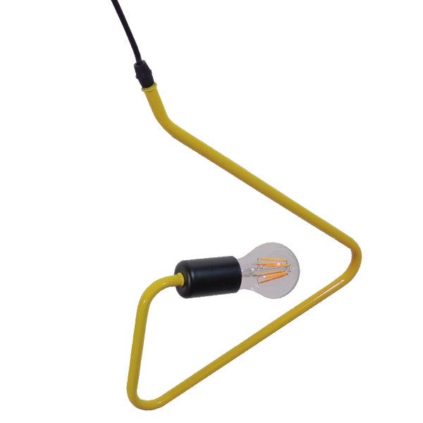 GloboStar® LIBBY 01097-1 Μοντέρνο Κρεμαστό Παιδικό Φωτιστικό Οροφής Μονόφωτο Κίτρινο Μεταλλικό Φ31 x Υ100cm - ledmania.gr
