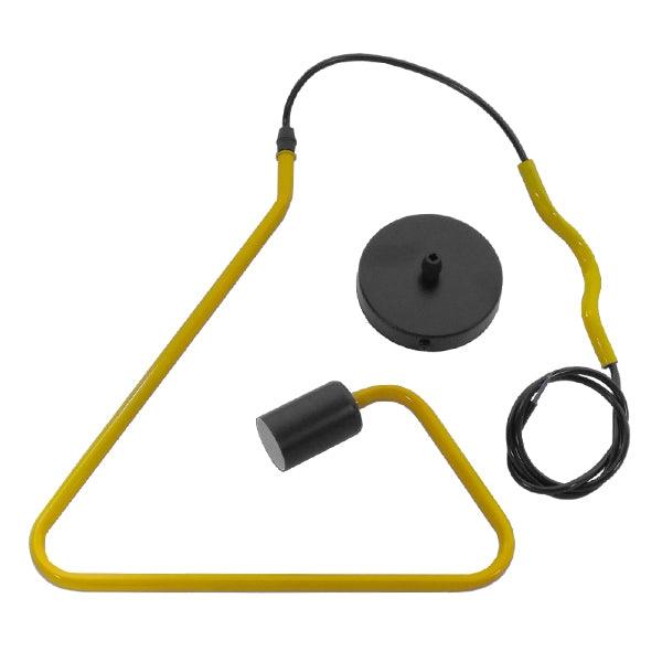 GloboStar® LIBBY 01097-1 Μοντέρνο Κρεμαστό Παιδικό Φωτιστικό Οροφής Μονόφωτο Κίτρινο Μεταλλικό Φ31 x Υ100cm - ledmania.gr
