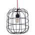 GloboStar® PARROT 01099 Μοντέρνο Industrial Κρεμαστό Φωτιστικό Οροφής Μονόφωτο Μαύρο Μεταλλικό Πλέγμα Φ30 x Y35cm - ledmania.gr
