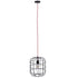GloboStar® PARROT 01099 Μοντέρνο Industrial Κρεμαστό Φωτιστικό Οροφής Μονόφωτο Μαύρο Μεταλλικό Πλέγμα Φ30 x Y35cm - ledmania.gr
