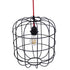GloboStar® PARROT 01099 Μοντέρνο Industrial Κρεμαστό Φωτιστικό Οροφής Μονόφωτο Μαύρο Μεταλλικό Πλέγμα Φ30 x Y35cm - ledmania.gr