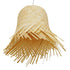 GloboStar® HAWAII 01103 Vintage Κρεμαστό Φωτιστικό Οροφής Μονόφωτο Μπέζ Ξύλινο Ψάθινο Bamboo Φ40 x Υ43cm - ledmania.gr