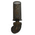 GloboStar® RAZA 01105 Vintage Industrial Φωτιστικό Τοίχου Απλίκα Μονόφωτο Καφέ Σκουριά Μεταλλικό Πλέγμα Φ10 x Μ13 x Π10 x Υ39cm - ledmania.gr