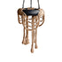 GloboStar® RUNNER 01115 Vintage Industrial Κρεμαστό Φωτιστικό Οροφής Πολύφωτο Μαύρο με Μπεζ Σχοινί Φ45 x Y60cm - ledmania.gr