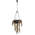 GloboStar® MARBELLA 01116 Vintage Industrial Κρεμαστό Φωτιστικό Οροφής Πολύφωτο Μαύρο με Μπεζ Σχοινι Φ60 x Y60cm - ledmania.gr