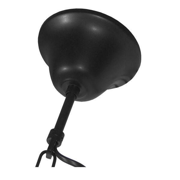 GloboStar® MARBELLA 01116 Vintage Industrial Κρεμαστό Φωτιστικό Οροφής Πολύφωτο Μαύρο με Μπεζ Σχοινι Φ60 x Y60cm - ledmania.gr