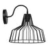 GloboStar® TRIUMPH 01117 Vintage Industrial Φωτιστικό Τοίχου Απλίκα Μονόφωτο Μαύρο Μεταλλικό Πλέγμα Καμπάνα Φ30 x Μ35 x Π30 x Υ32cm - ledmania.gr