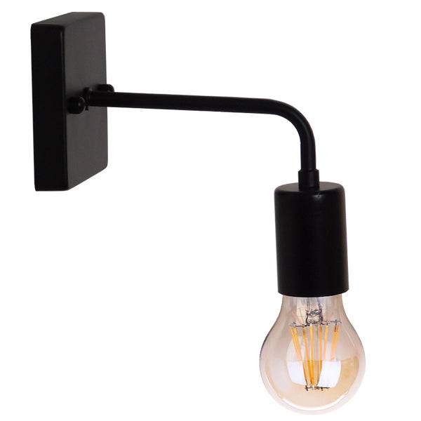 GloboStar® MISSAM 01119 Vintage Industrial Φωτιστικό Τοίχου Απλίκα Μονόφωτο Μαύρο Μεταλλικό Μ20 x Π10 x Υ17cm - ledmania.gr