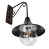 GloboStar® ANNIEL 01124 Vintage Φωτιστικό Τοίχου Απλίκα Μονόφωτο Καφέ Σκουριά Μεταλλικό Καμπάνα Φ28 x Μ40.5 x Π28 x Υ56.5cm - ledmania.gr