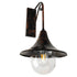 GloboStar® ANNIEL 01124 Vintage Φωτιστικό Τοίχου Απλίκα Μονόφωτο Καφέ Σκουριά Μεταλλικό Καμπάνα Φ28 x Μ40.5 x Π28 x Υ56.5cm - ledmania.gr