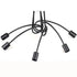 GloboStar® PAULELI 01127 Μοντέρνο Industrial Φωτιστικό Οροφής Πολύφωτο Μαύρο Μεταλλικό Φ76 x Y38cm - ledmania.gr