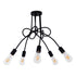 GloboStar® PAULELI 01127 Μοντέρνο Industrial Φωτιστικό Οροφής Πολύφωτο Μαύρο Μεταλλικό Φ76 x Y38cm - ledmania.gr