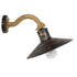 GloboStar® BRASTA 01131 Vintage Φωτιστικό Τοίχου Απλίκα Μονόφωτο Μπρούτζινο Σκουριά Μεταλλικό Καμπάνα με Μπεζ Σχοινί Φ27 x Μ32 x Π27 x Υ34cm - ledmania.gr
