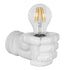 GloboStar® FIST 01137 Μοντέρνο Φωτιστικό Τοίχου Απλίκα Μονόφωτο Λευκό Γύψινο Μ15 x Π10 x Υ10cm - ledmania.gr