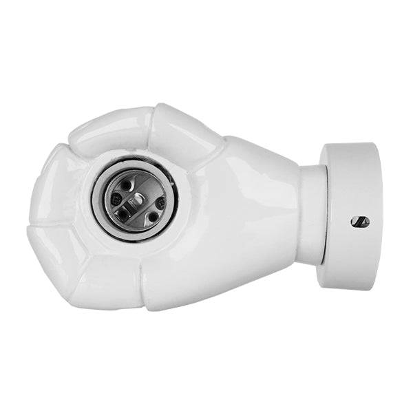 GloboStar® FIST 01137 Μοντέρνο Φωτιστικό Τοίχου Απλίκα Μονόφωτο Λευκό Γύψινο Μ15 x Π10 x Υ10cm - ledmania.gr