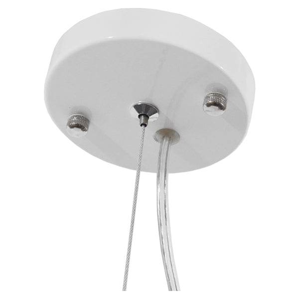 GloboStar® SPHERE 01143 Μοντέρνο Κρεμαστό Φωτιστικό Οροφής Μονόφωτο Λευκό Γυάλινο Φ25 x Y46.5cm - ledmania.gr