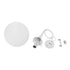 GloboStar® SPHERE 01143 Μοντέρνο Κρεμαστό Φωτιστικό Οροφής Μονόφωτο Λευκό Γυάλινο Φ25 x Y46.5cm - ledmania.gr