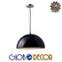 GloboStar® SERENIA BLACK 01151 Μοντέρνο Κρεμαστό Φωτιστικό Οροφής Μονόφωτο Μαύρο Γύψινο Καμπάνα Φ40 x Y19cm - ledmania.gr