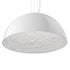 GloboStar® SERENIA WHITE 01152 Μοντέρνο Κρεμαστό Φωτιστικό Οροφής Μονόφωτο Λευκό Γύψινο Καμπάνα Φ40 x 19cm - ledmania.gr
