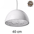 GloboStar® SERENIA WHITE 01152 Μοντέρνο Κρεμαστό Φωτιστικό Οροφής Μονόφωτο Λευκό Γύψινο Καμπάνα Φ40 x 19cm - ledmania.gr