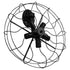 GloboStar® FAN 01163 Vintage Industrial Φωτιστικό Τοίχου Απλίκα Πολύφωτο Μαύρο Μεταλλικό Πλέγμα Φ46 x Μ22 x Π46 x Υ46cm - ledmania.gr
