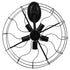 GloboStar® FAN 01163 Vintage Industrial Φωτιστικό Τοίχου Απλίκα Πολύφωτο Μαύρο Μεταλλικό Πλέγμα Φ46 x Μ22 x Π46 x Υ46cm - ledmania.gr