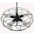 GloboStar® HELIX 01164 Vintage Industrial Κρεμαστό Φωτιστικό Οροφής Πολύφωτο Μαύρο Μεταλλικό Πλέγμα Φ46 x Y13cm - ledmania.gr