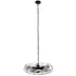 GloboStar® HELIX 01164 Vintage Industrial Κρεμαστό Φωτιστικό Οροφής Πολύφωτο Μαύρο Μεταλλικό Πλέγμα Φ46 x Y13cm - ledmania.gr