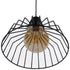 GloboStar® TERE 01165  Vintage Industrial Κρεμαστό Φωτιστικό Οροφής Μονόφωτο Μαύρο Μεταλλικό Πλέγμα Καμπάνα Φ30 x Y25cm - ledmania.gr