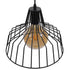 GloboStar® TERE 01165  Vintage Industrial Κρεμαστό Φωτιστικό Οροφής Μονόφωτο Μαύρο Μεταλλικό Πλέγμα Καμπάνα Φ30 x Y25cm - ledmania.gr