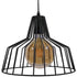 GloboStar® TERE 01165  Vintage Industrial Κρεμαστό Φωτιστικό Οροφής Μονόφωτο Μαύρο Μεταλλικό Πλέγμα Καμπάνα Φ30 x Y25cm - ledmania.gr
