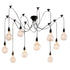 GloboStar® WIRED 01173 Vintage Φωτιστικό Οροφής Πολύφωτο Μαύρο - ledmania.gr