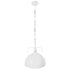 GloboStar® LARKIN 01174 Vintage Κρεμαστό Φωτιστικό Οροφής Μονόφωτο Λευκό Μεταλλικό Καμπάνα Φ31 x Y30cm - ledmania.gr