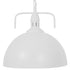 GloboStar® LARKIN 01174 Vintage Κρεμαστό Φωτιστικό Οροφής Μονόφωτο Λευκό Μεταλλικό Καμπάνα Φ31 x Y30cm - ledmania.gr