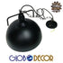 GloboStar® LARKIN 01175 Vintage Κρεμαστό Φωτιστικό Οροφής Μονόφωτο Μαύρο Μεταλλικό Καμπάνα Φ31 x Y30cm - ledmania.gr