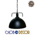 GloboStar® LARKIN 01175 Vintage Κρεμαστό Φωτιστικό Οροφής Μονόφωτο Μαύρο Μεταλλικό Καμπάνα Φ31 x Y30cm - ledmania.gr