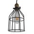 GloboStar® GALOT 01179 Vintage Industrial Κρεμαστό Φωτιστικό Οροφής Μονόφωτο Μαύρο Μεταλλικό Πλέγμα Φ14 x Y26cm - ledmania.gr