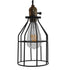 GloboStar® GALOT 01179 Vintage Industrial Κρεμαστό Φωτιστικό Οροφής Μονόφωτο Μαύρο Μεταλλικό Πλέγμα Φ14 x Y26cm - ledmania.gr