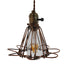 GloboStar® FLOWER IRON RUST 01180 Vintage Industrial Κρεμαστό Φωτιστικό Οροφής Μονόφωτο Καφέ Σκουριά Μεταλλικό Πλέγμα Φ10 x Y20cm - ledmania.gr