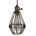 GloboStar® FLOWER IRON RUST 01180 Vintage Industrial Κρεμαστό Φωτιστικό Οροφής Μονόφωτο Καφέ Σκουριά Μεταλλικό Πλέγμα Φ10 x Y20cm - ledmania.gr