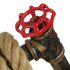 GloboStar® TROUVER 01183 Vintage Industrial Φωτιστικό Τοίχου Απλίκα Μονόφωτο Μπρούτζινο Σκουριά Μεταλλικό με Μπεζ Σχοινί Μ14.5 x Π3.3 x Υ16cm - ledmania.gr
