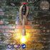 GloboStar® TROUVER 01183 Vintage Industrial Φωτιστικό Τοίχου Απλίκα Μονόφωτο Μπρούτζινο Σκουριά Μεταλλικό με Μπεζ Σχοινί Μ14.5 x Π3.3 x Υ16cm - ledmania.gr