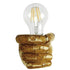 GloboStar® FIST 01138 Μοντέρνο Φωτιστικό Τοίχου Απλίκα Μονόφωτο Καφέ Γύψινο Μ15 x Π10 x Υ10cm - ledmania.gr