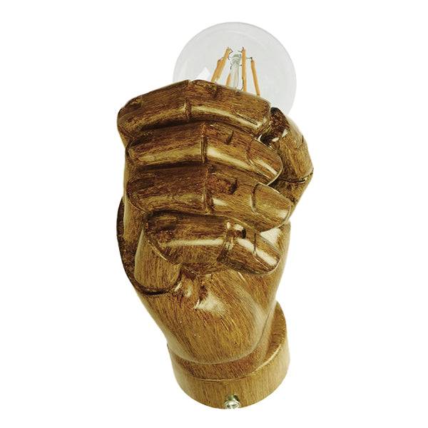 GloboStar® FIST 01138 Μοντέρνο Φωτιστικό Τοίχου Απλίκα Μονόφωτο Καφέ Γύψινο Μ15 x Π10 x Υ10cm - ledmania.gr
