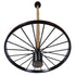GloboStar® VELO 01185 Vintage Industrial Κρεμαστό Φωτιστικό Οροφής Μονόφωτο Μαύρο Μεταλλικό Πλέγμα με Μπεζ Σχοινί Φ30 x Y16cm - ledmania.gr