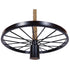 GloboStar® VELO 01185 Vintage Industrial Κρεμαστό Φωτιστικό Οροφής Μονόφωτο Μαύρο Μεταλλικό Πλέγμα με Μπεζ Σχοινί Φ30 x Y16cm - ledmania.gr